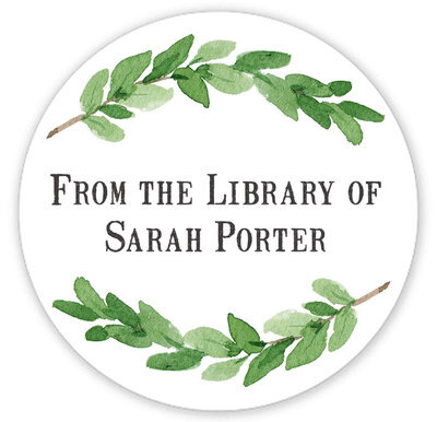 Two Sprigs Library Round Stickers